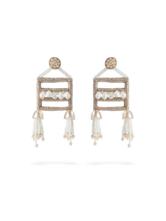 FRAME DROP EARRINGS gold