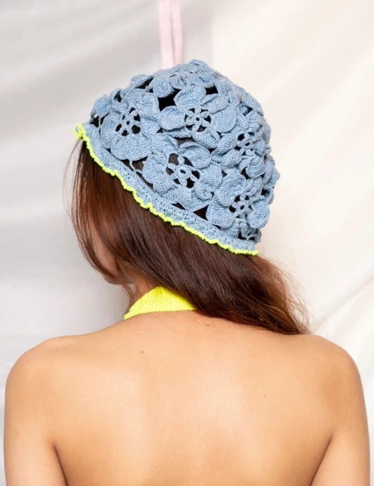 CROCHET FLOWER HAT