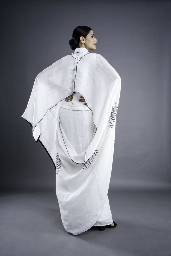 Mystic White Saree