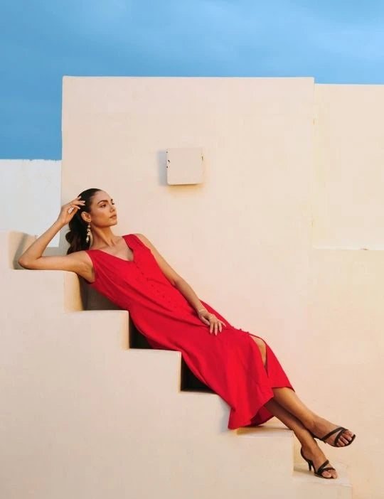 Red Midi Dress