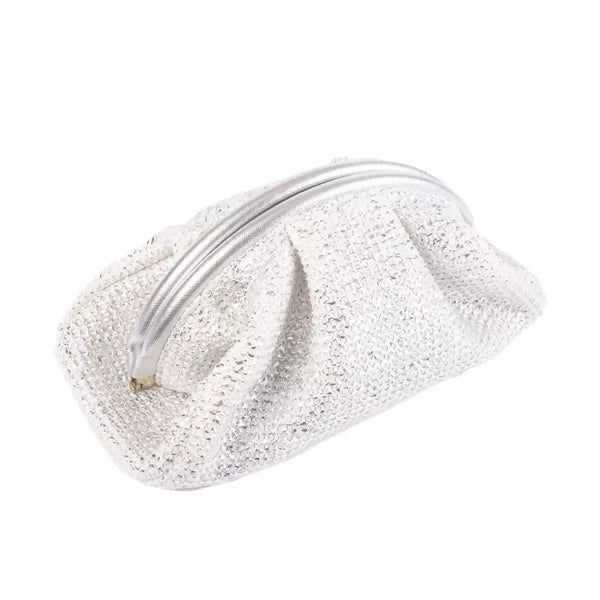 MOON CLUTCH White silver