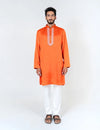 Orange Braid Kurta Set