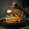 Rattan & Glass Dome