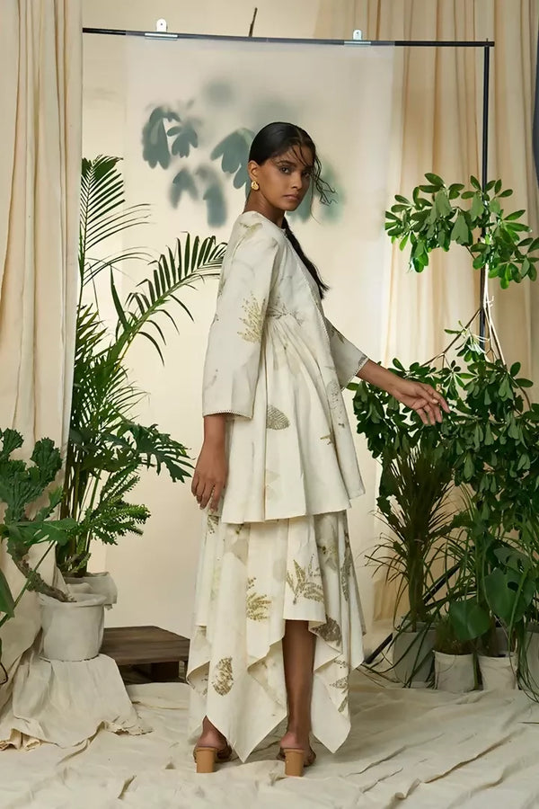 Live Leafy Kurta-Skirt Set