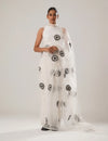 MJ FLORAL SAREE (WHITE)