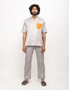 Grey-Orange Pocket Co-ord Set