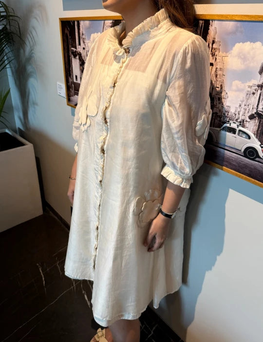 Cosmo Ruffle Shirt Dress