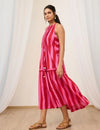 Striped Sleeveless Maxi Dress