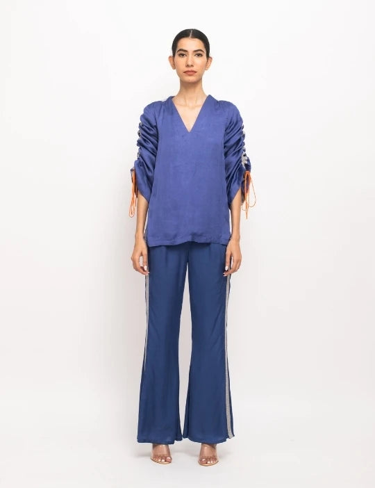 Blue-Grey Rouching Set