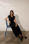 Ebony Black Cinched dress