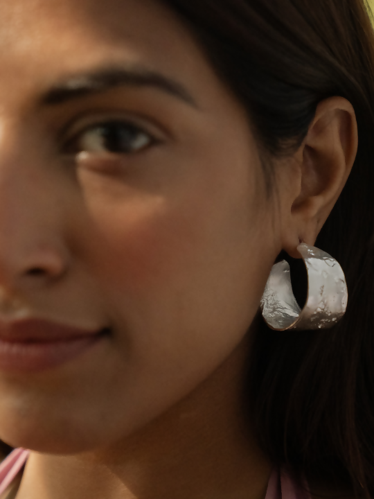 melt hoops - silver