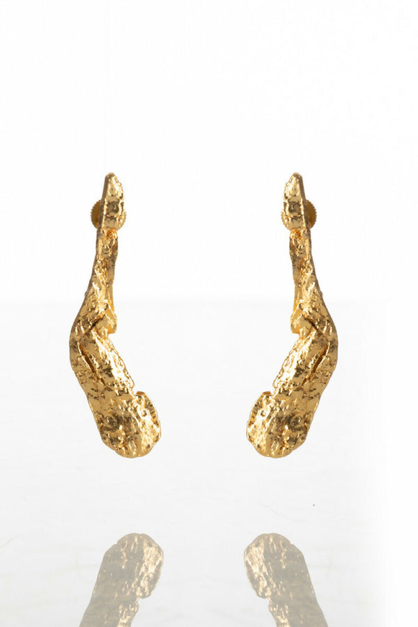 Oak Curved Earring