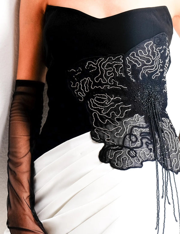 SILVER DUSK BLOOM DRESS