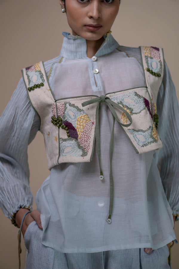 Meadows Reversible Tie-Up Blouse