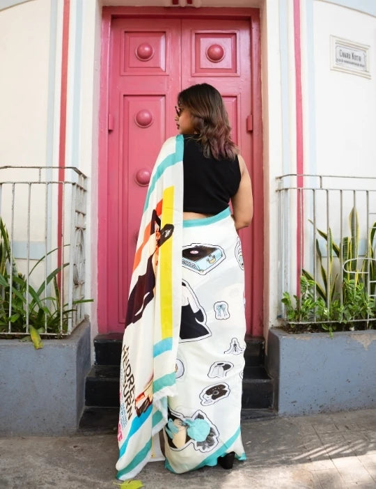 Audrey Hepburn-Breakfast At Tiffany's Saree