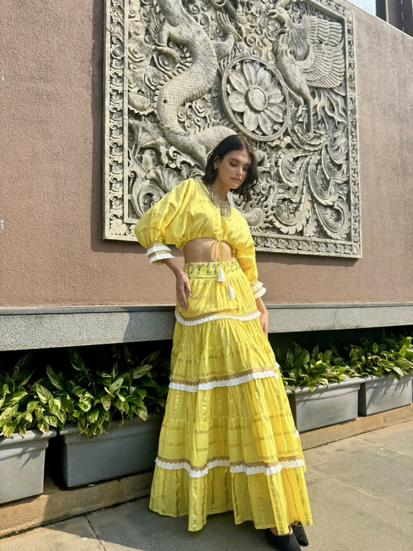 Princess Blouson Lehenga Set