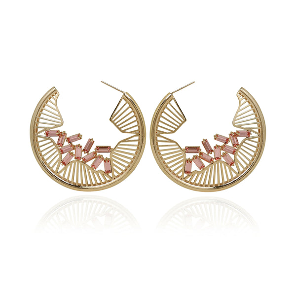 MARELLA HOOP EARRINGS-purple