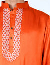 Orange Braid Kurta Set