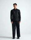 Black Linear-Stitch Shirt