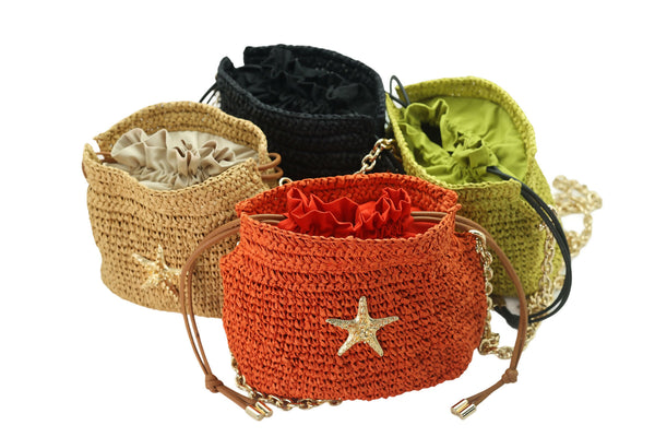 Raffia Bucket Bag