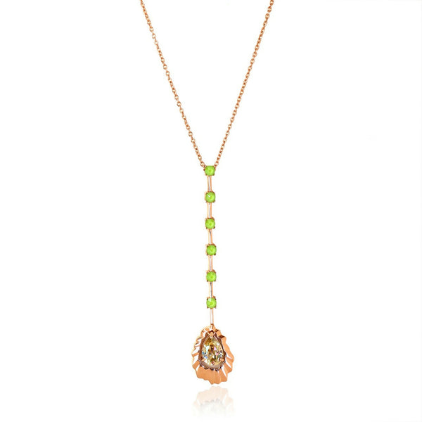 Rio Y Necklace-green