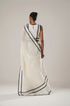 White Patti Saree