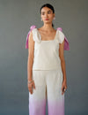 3D Flower Top With Shaded Pant