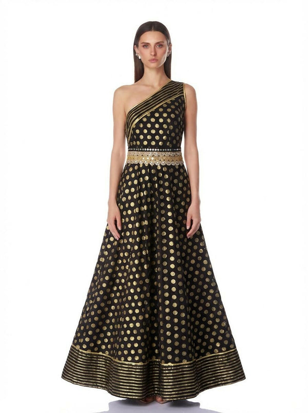 Maris Off Shoulder Maxi Dress with Embellished Belt