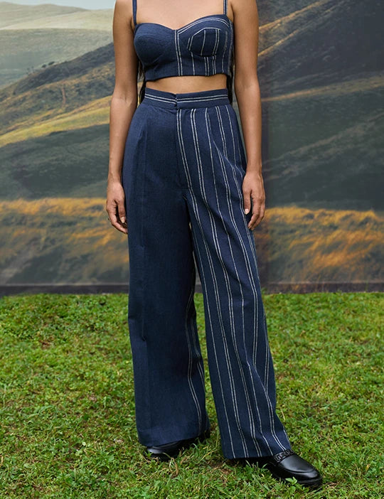 Cobalt Flared Trousers