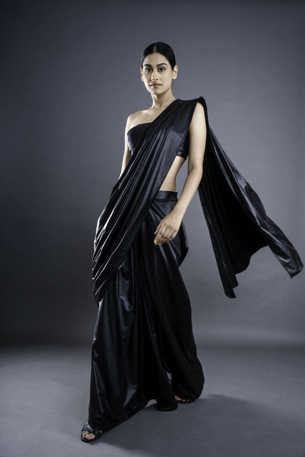 Leatherite Saree