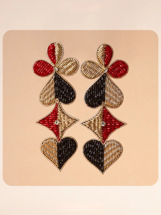 Dual Tone drop Earrings
