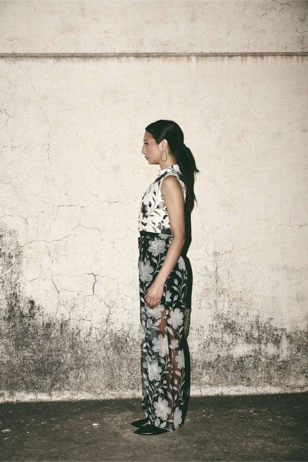 ATBW AN Bloom Crop Top with Floral Organza Pants - image 3