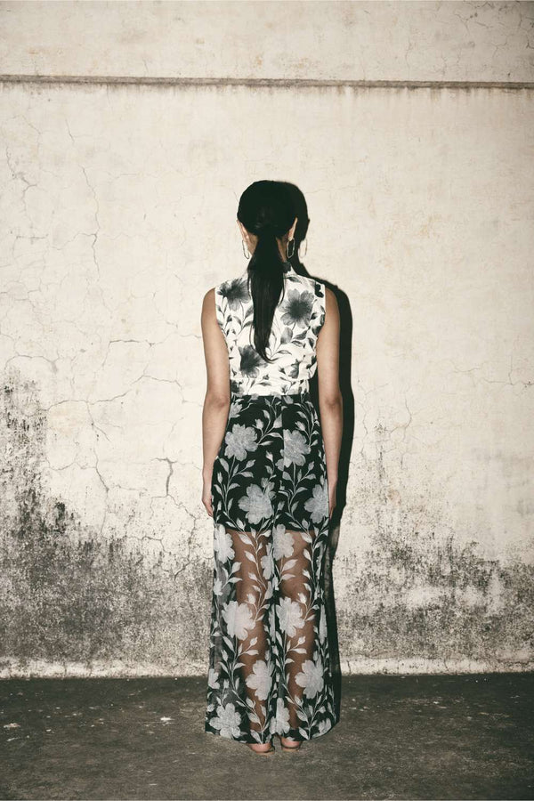 ATBW AN Bloom Crop Top with Floral Organza Pants - image 4