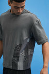 Grey Chrysler Hand-Embroidered T-Shirt