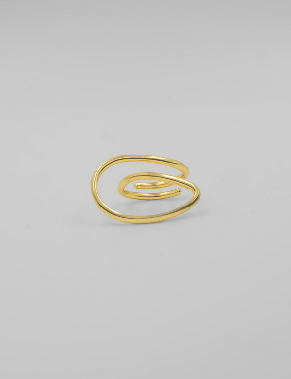 Fate's Curve Ring - Gold