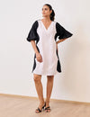 White & Black Short Party Dress