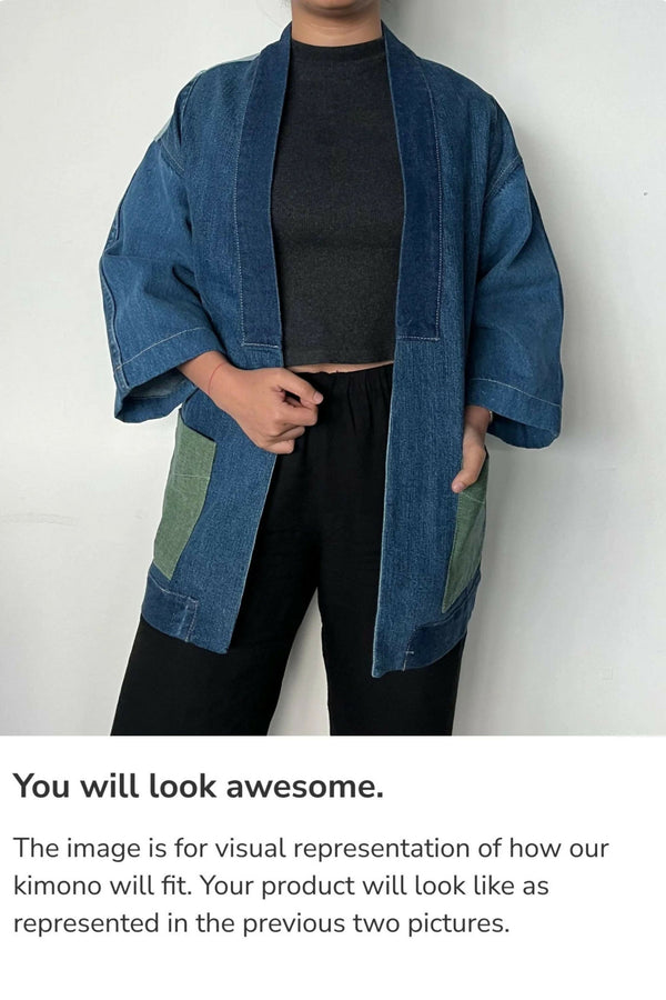 Un Denim - Upcycled Denim Kimono Jacket | 171