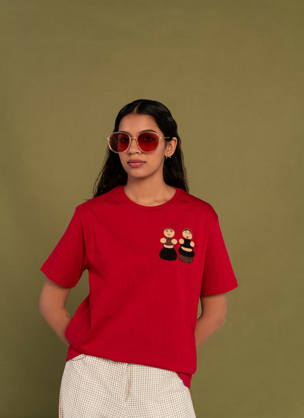 Chinmayee T shirt - red