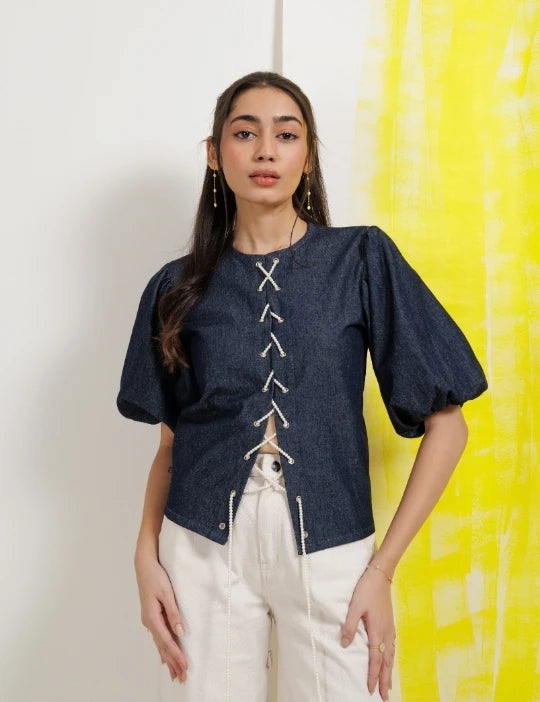 Denim Glow Top