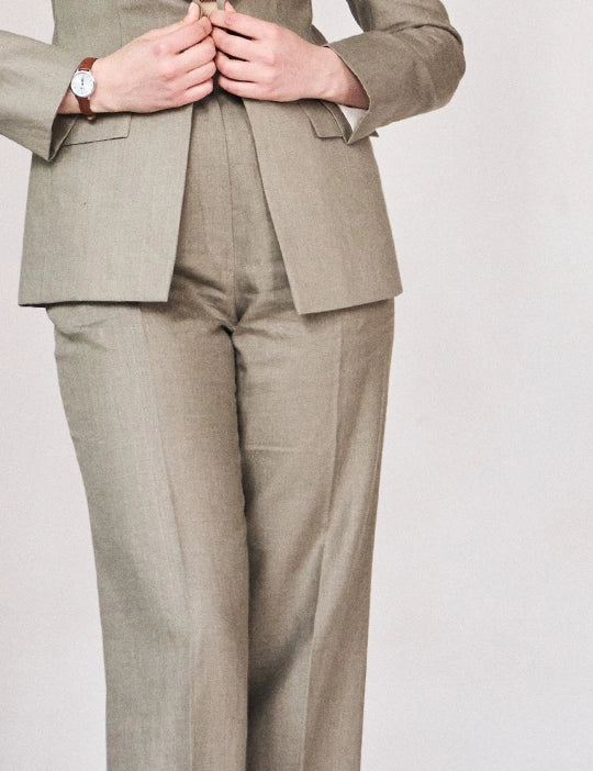 Logus Khaki Linen Trouser