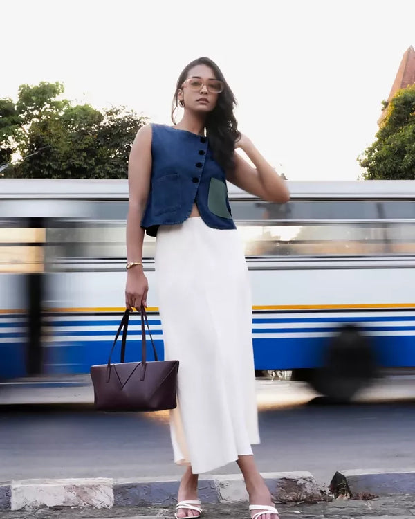 Un Denim - Dark Indigo Short Top X Waist Coat