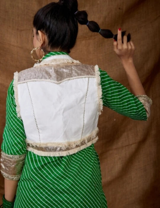 WHITE CROP JACKET