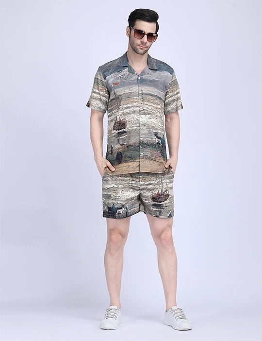 Les Saintes Maires by Vincent Van Gogh Luxury Coord Set for Men