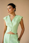 3D Floral Waist Coat + Pants