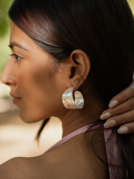 melt hoops - silver
