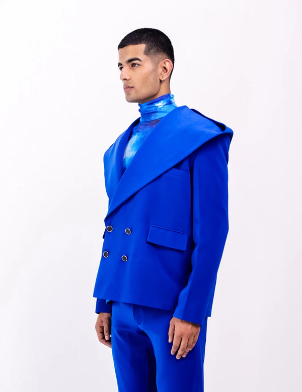CELESTIAL DRIFT HOODED BLAZER
