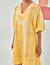 Yellow Check Short Dress