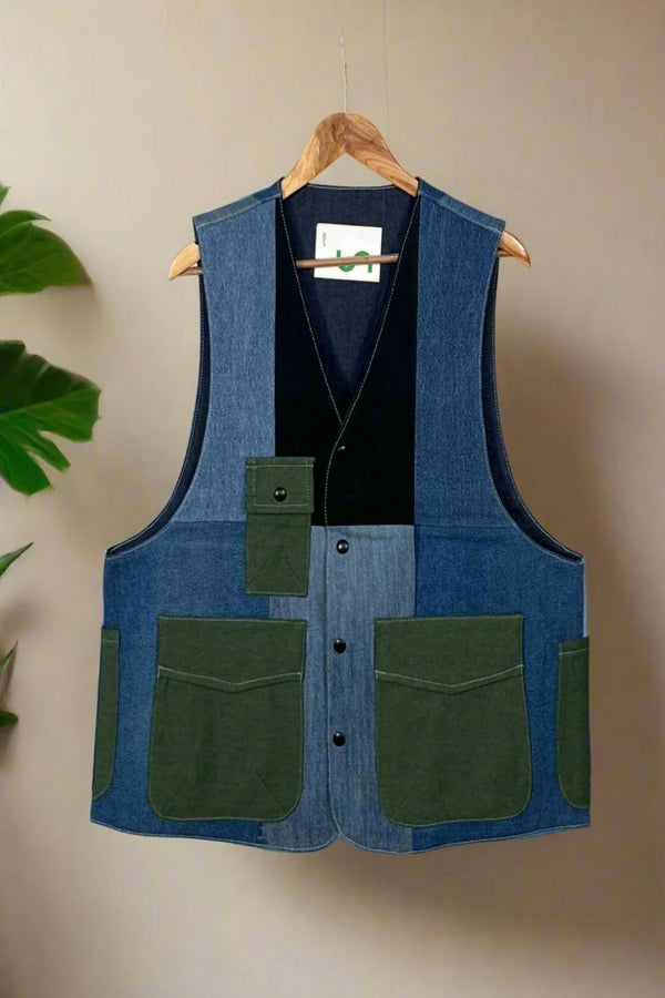 Un Denim - Upcycled Denim Gilet Jacket | G149