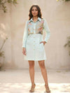 Skylark light blue Flap Dress