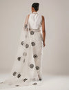MJ FLORAL SAREE (WHITE)